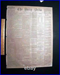 Rare NEW ORLEANS LA Louisiana Deep South CONFEDERATE Civil War 1862 Newspaper