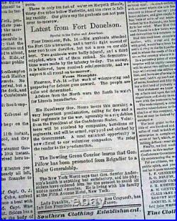 Rare NEW ORLEANS LA Louisiana Deep South CONFEDERATE Civil War 1862 Newspaper