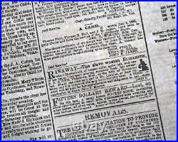 Rare NEW ORLEANS LA Louisiana Deep South CONFEDERATE Civil War 1862 Newspaper