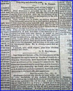 Rare NEW ORLEANS LA Louisiana Deep South CONFEDERATE Civil War 1862 Newspaper