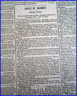 Rare NEW ORLEANS LA Louisiana Deep South CONFEDERATE Civil War 1862 Newspaper