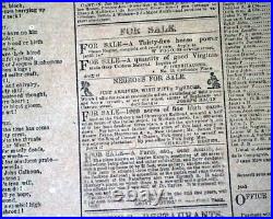 Rare NEW ORLEANS LA Louisiana Deep South CONFEDERATE Civil War 1862 Newspaper