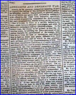 Rare New Civil War Confederate Ensign Engraving Richmond Virginia 1862 Newspaper