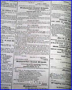 Rare New Orleans LA Louisiana Deep South Confederate Civil War 1862 Newspaper