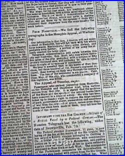 Rare New Orleans LA Louisiana Deep South Confederate Civil War 1862 Newspaper