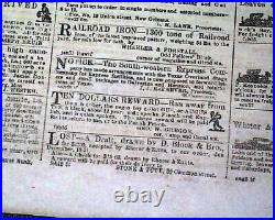 Rare New Orleans LA Louisiana Deep South Confederate Civil War 1862 Newspaper