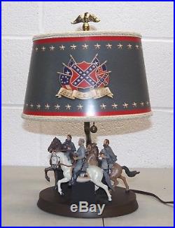 Rare! Scarce! Vtg BRADFORD EXCHANGE Light Of Glory CIVIL WAR LAMP Confederate