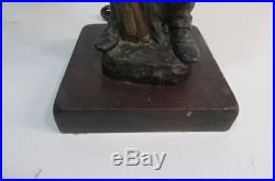 Rare Vintage 1971 Civil War Confederate Soldier Wood Carved Lamp by Dunning