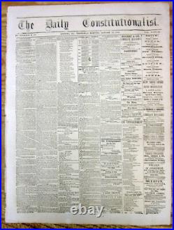 Rare orig 1864 Augusta GEORGIA Confederate Civil War newspaper w SLAVE SELLER AD