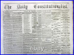 Rare orig 1864 Augusta GEORGIA Confederate Civil War newspaper w SLAVE SELLER AD