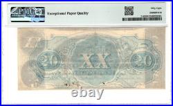 Recommended eBay title 1863 $20 Confederate Note T-58 PMG 58 EPQ CSA Civil War