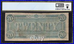 Red T-67 1864 $20 Confederate Currency Pcgs 25 CIVIL War Note 12477
