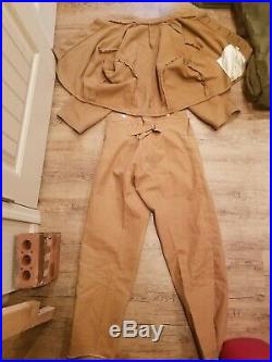 Reproduction Civil War Confederate Butternut Shell Jacket And Matching Canvas