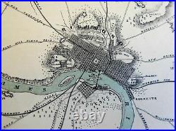 Richmond Virginia Confederate Capital 1868 Virtue/Yorston Civil War map