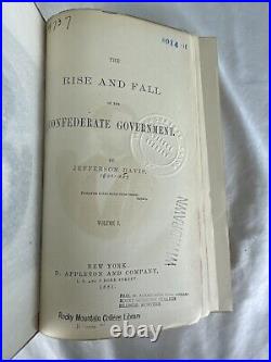 Rise & Fall of the Confederate Government Vol 1 Jefferson Davis Appleton 1881