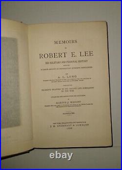 Robert E Lee Civil War Memoirs Confederate Military General South 1st Ed 1886