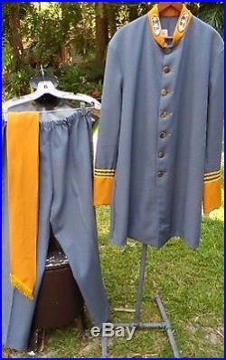 Rubies Lg 3 Pc Civil War Confederate 3 Star General's Costume Cosplay Reenactors
