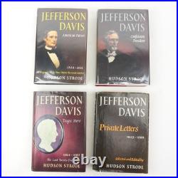 SIGNED Hudson Strode / Jefferson Davis / 4 Vol Confederate Civil War Political