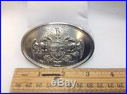 STERLING SILVER Civil War Confederate Arkansas Oval Belt Buckle REPRODUCTION