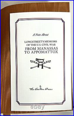 Set of 3 Easton Press Civil War Confederate Leader Memoirs 205 Full Leather HB