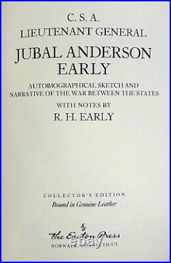 Set of 3 Easton Press Civil War Confederate Leader Memoirs 205 Full Leather HB