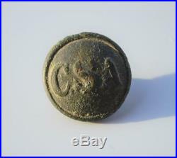 Solid Cast Confederate Civil War Coat Button C. S. A CSA Blank