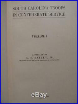 South Carolina Troops In Confederate Service First Edition 1913 CIVIL War