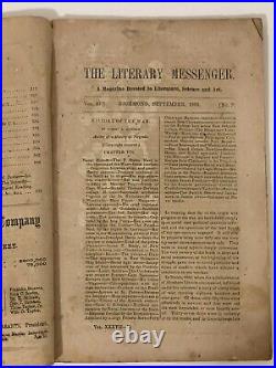 Southern Literary Messenger September 1863 Civil War Confederate Publication