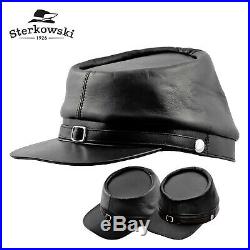 Sterkowski BUFFALO Leather Kepi Cap Replica History Confederate Civil War