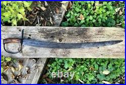 Superb CIVIL War Confederate D Guard Bowie Knife Short Sword IDD Mississipi