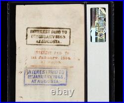 T-40 1862-1863 Confederate States $100 Civil War CSA Banknote Currency, PMG 35