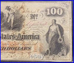 T-41 $100 1862 Confederate States Banknote Civil War Confederacy Money PCGS XF40