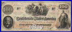 T-41 $100 Confederate Currency Very Fine CIVIL War Money 22811