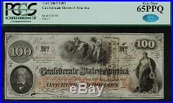 T-41 / PF-25 $100 1862 Confederate Currency CSA Civil War Graded PCGS 65PPQ