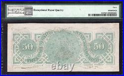 T-57 1863 $50 Confederate Currency Pmg 40 Epq CIVIL War Bill 45761