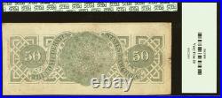 T-57 $50 1863 Confederate States Civil War Obsolete Banknote Currency, PCGS VF20
