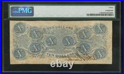 T-59 $10 1863 Confederate States Civil War Obsolete Banknote Currency SCARCE PMG