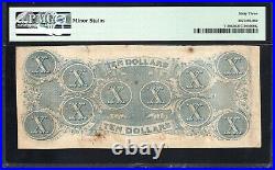 T-59 1863 $10 CONFEDERATE CURRENCY PMG 63 comment CIVIL WAR BILL 59374