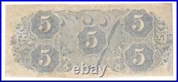 T-60 1863 $5 Confederate PF-4 PMG VF25 Nice Mid Grade Civil War