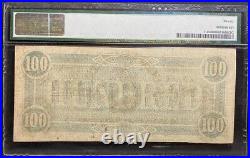 T-65 $100 1864 Confederate States Banknote Civil War Confederacy Money PMG VF 20