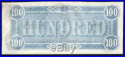 T-65 1864 $100 Confederate Currency CIVIL War Bill 15532
