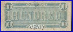 T-65 1864 $100 Confederate Currency CIVIL War Note 37771