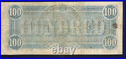 T-65 1864 $100 Confederate Currency Lucy Pickens CIVIL War Bill 88474-nsz