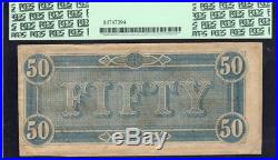T-66 1864 $50 CONFEDERATE Currency PCGS 45 Civil War Money 73529