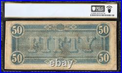 T-66 1864 $50 Confederate Currency Pcgs 64 Ppq CIVIL War Bill 31396-17