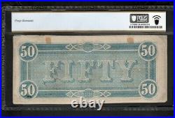 T-66 $50 1864 Confederate States Currency Civil War Banknote, PCGS 58 (A8)