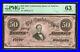 T-66 $50 1864 Confederate States Currency Civil War Banknote, PMG 63 (A23)