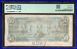 T-66 $50 1864 Confederate States Currency Civil War Banknote, PMG 63 (A23)