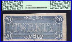 T-67 1864 $20 Confederate Currency Pcgs 64 Ppq CIVIL War Money 44333
