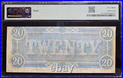 T-67 $20 1864 Confederate States Currency Banknote Civil War Confederacy PMG 63